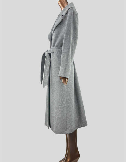 CINZIA ROCCO Long Wool Coat with Belt - 52 IT | 16 US