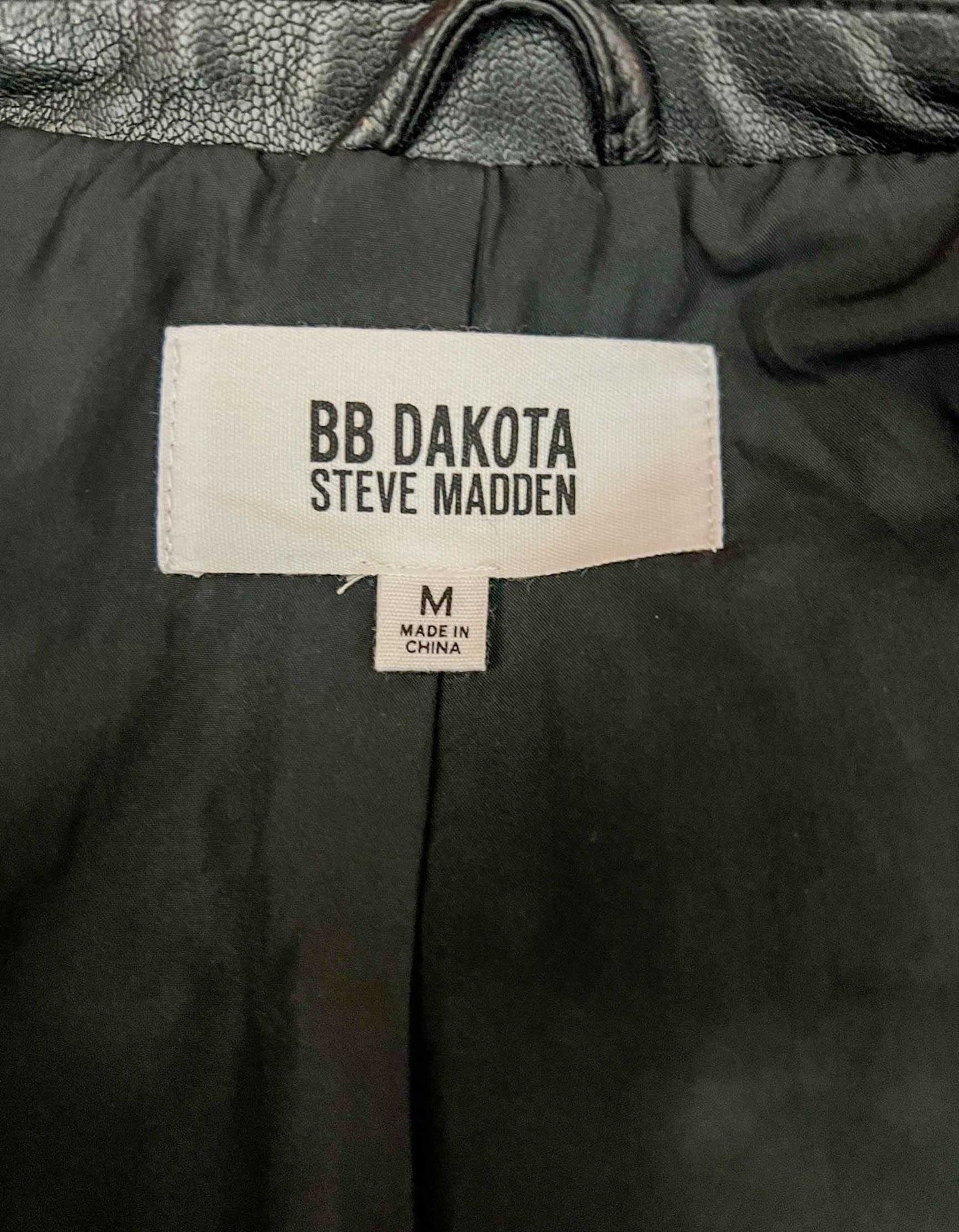 Bb DAKOTA by STEVE MADDEN faux leather bomber jacket - Medium