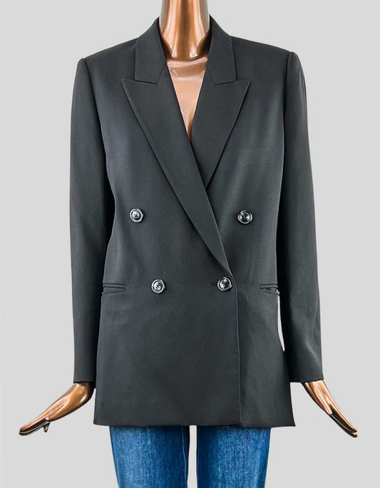 REBECCA TAYLOR Double Breasted Twill Blazer Size: 6 US