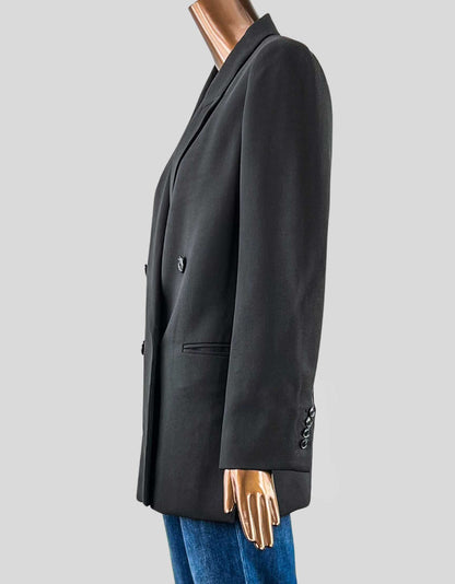 REBECCA TAYLOR Double Breasted Twill Blazer - 6 US