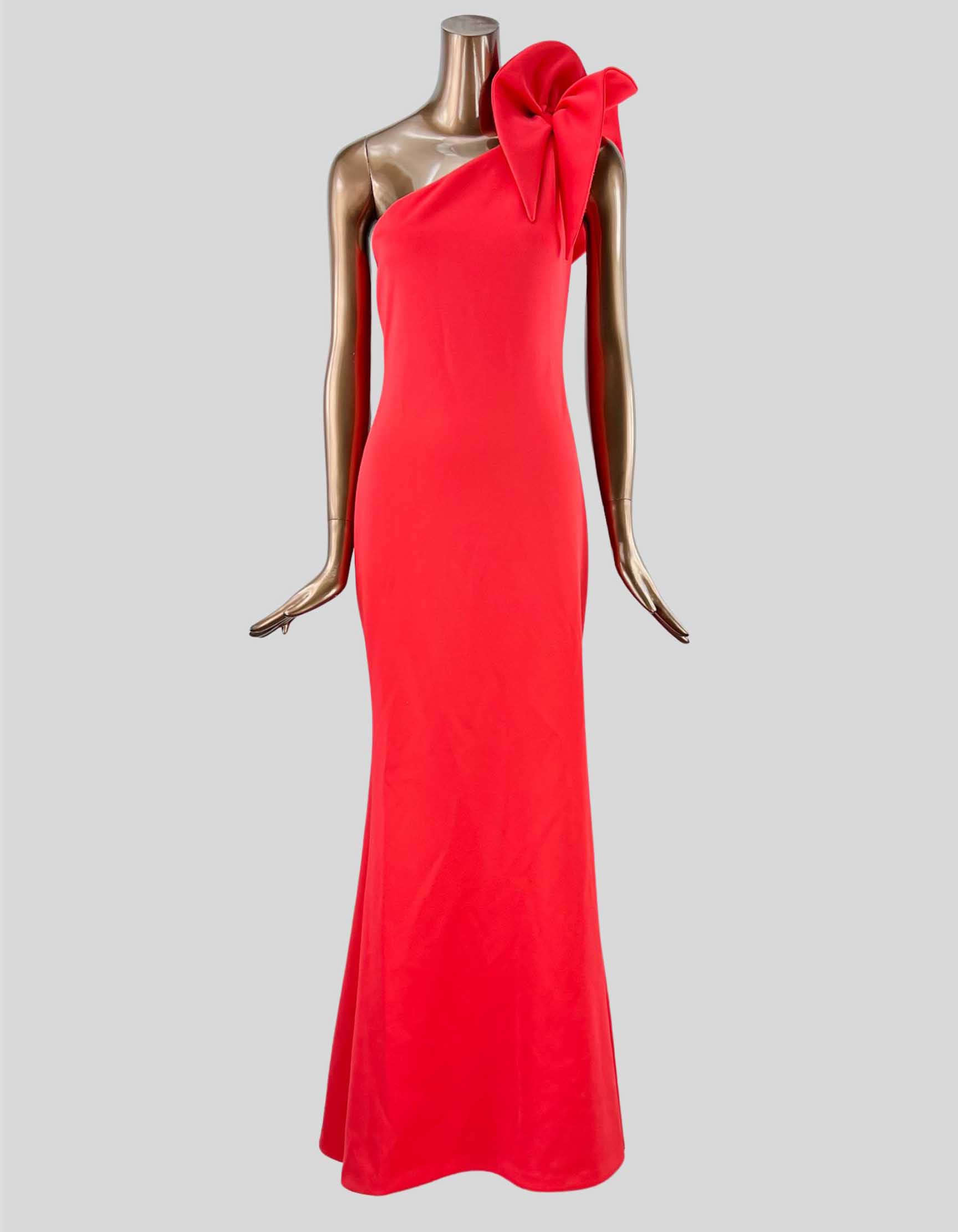 Aqua One Shoulder Crinkled Metallic Gown - 1... | ShopRunner
