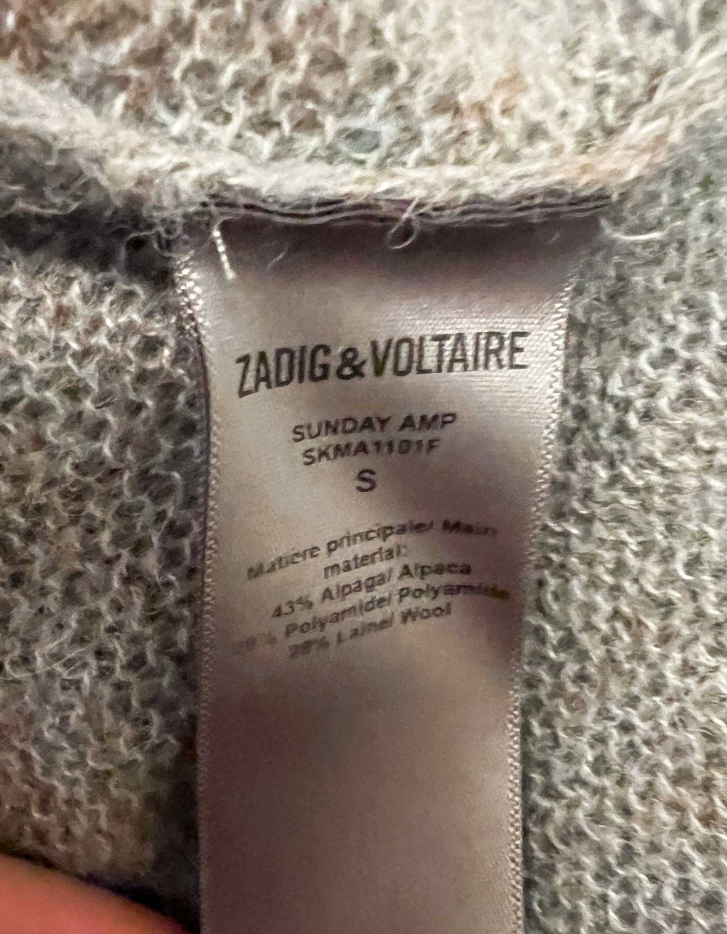 Zadig & Voltaire Sunday Sweater - Small | 4-6 US