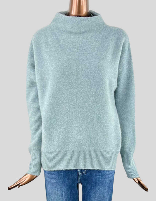 VINCE Plush 100% Cashmere Funnel Neck Sweater - Mediuum