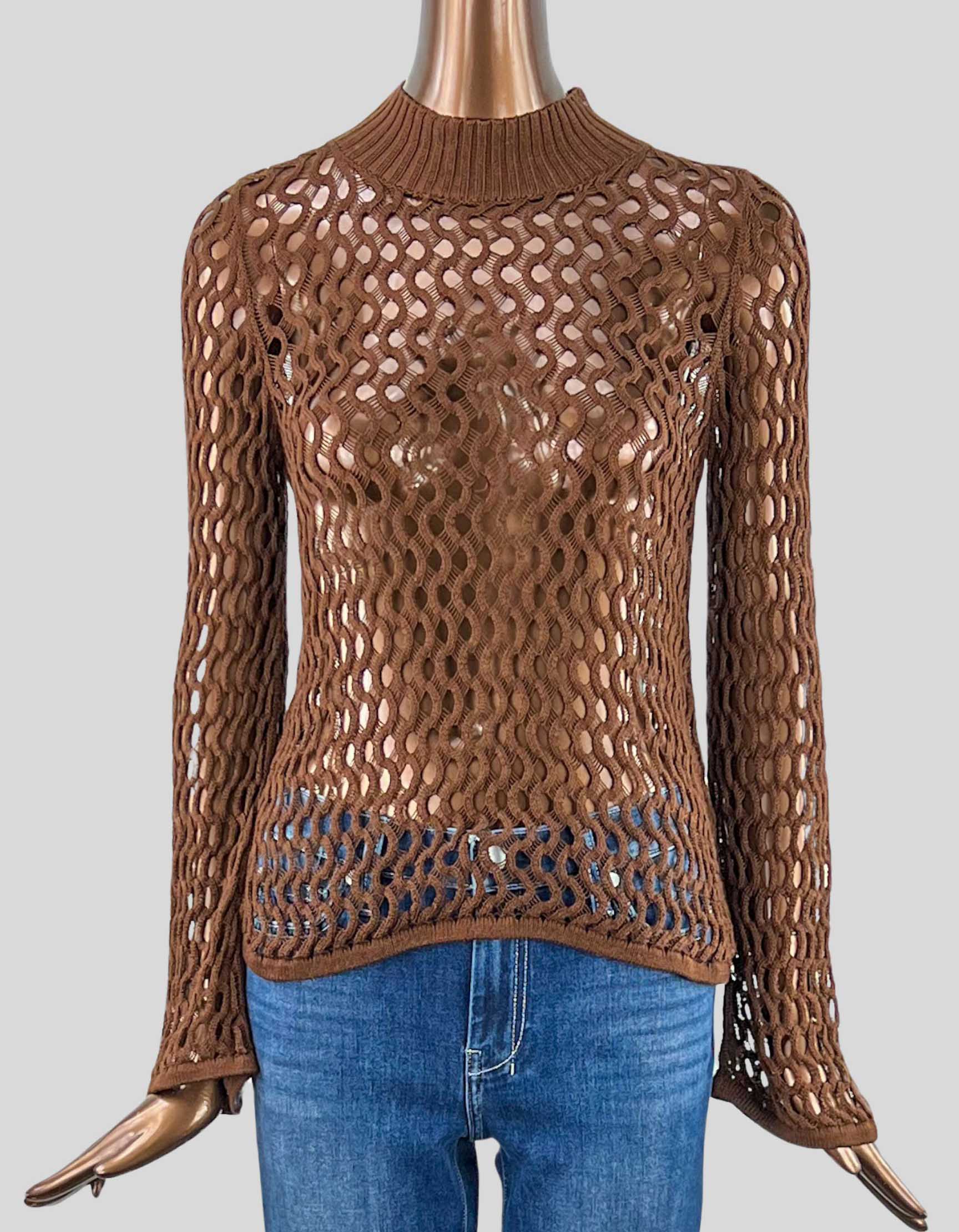 RACHEL COMEY mockneck sweater in brown - Medium