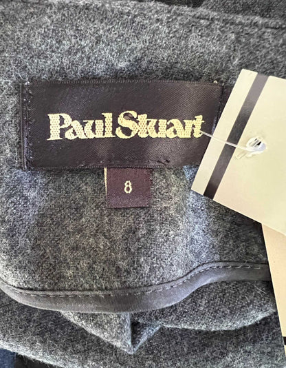 PAUL STUART Women's Flannel Zip Back Top w/ Tags - 8 US