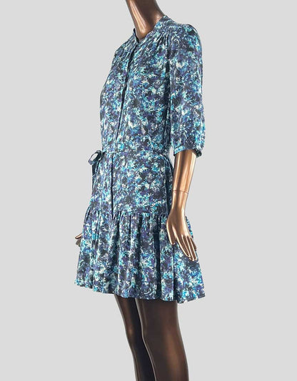 SALONI silk mini dress - 4 US