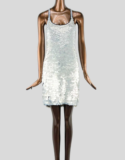 JAY GODFREY Halter Top Sequin Sheath Dress - 2 US