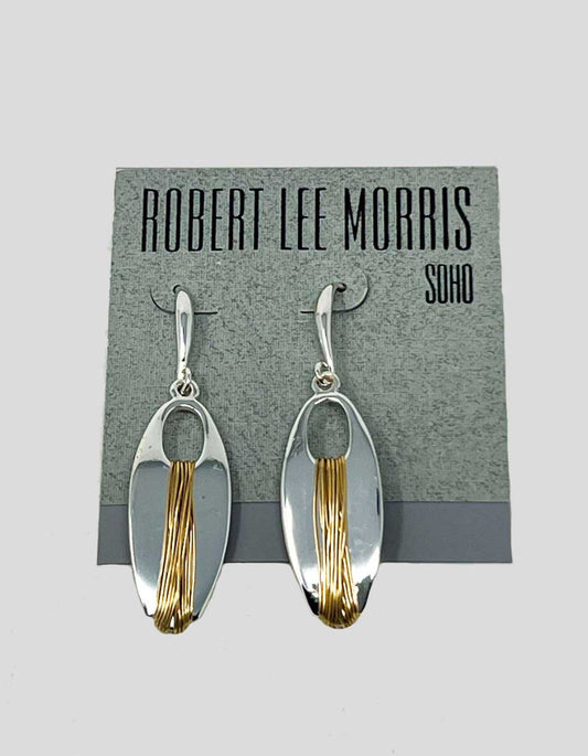 ROBERT LEE MORRIS Silver Drop Earrings w/ Tags