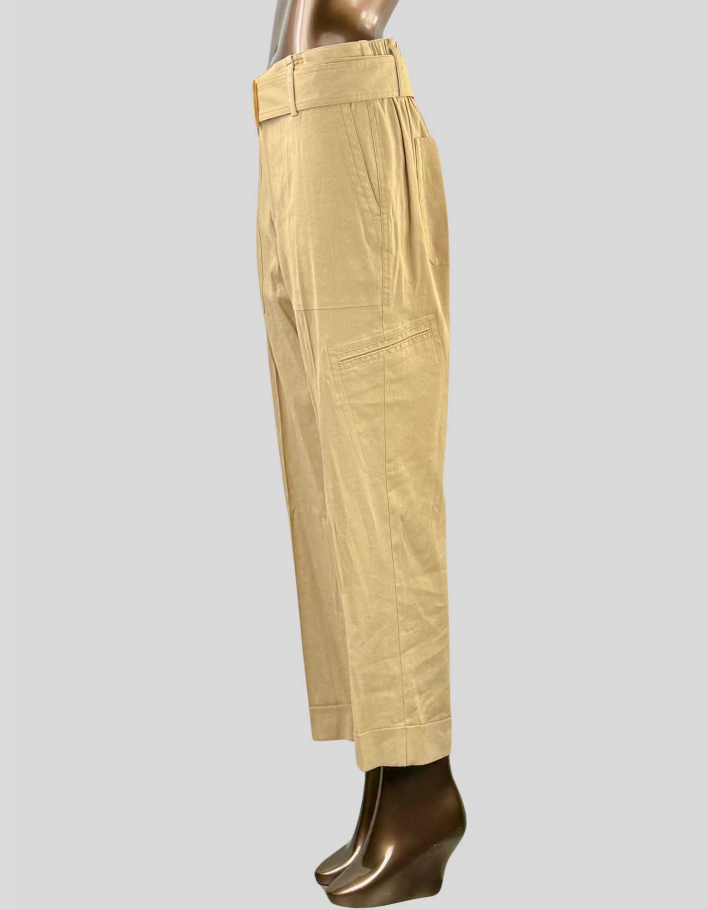 VINCE Wide-Leg Cotton Cargo Pants - Medium