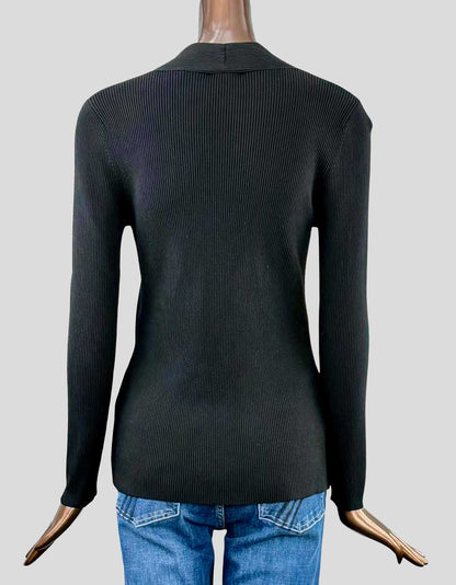 SANDRO Black Knit Sweater - Size 3 | Large