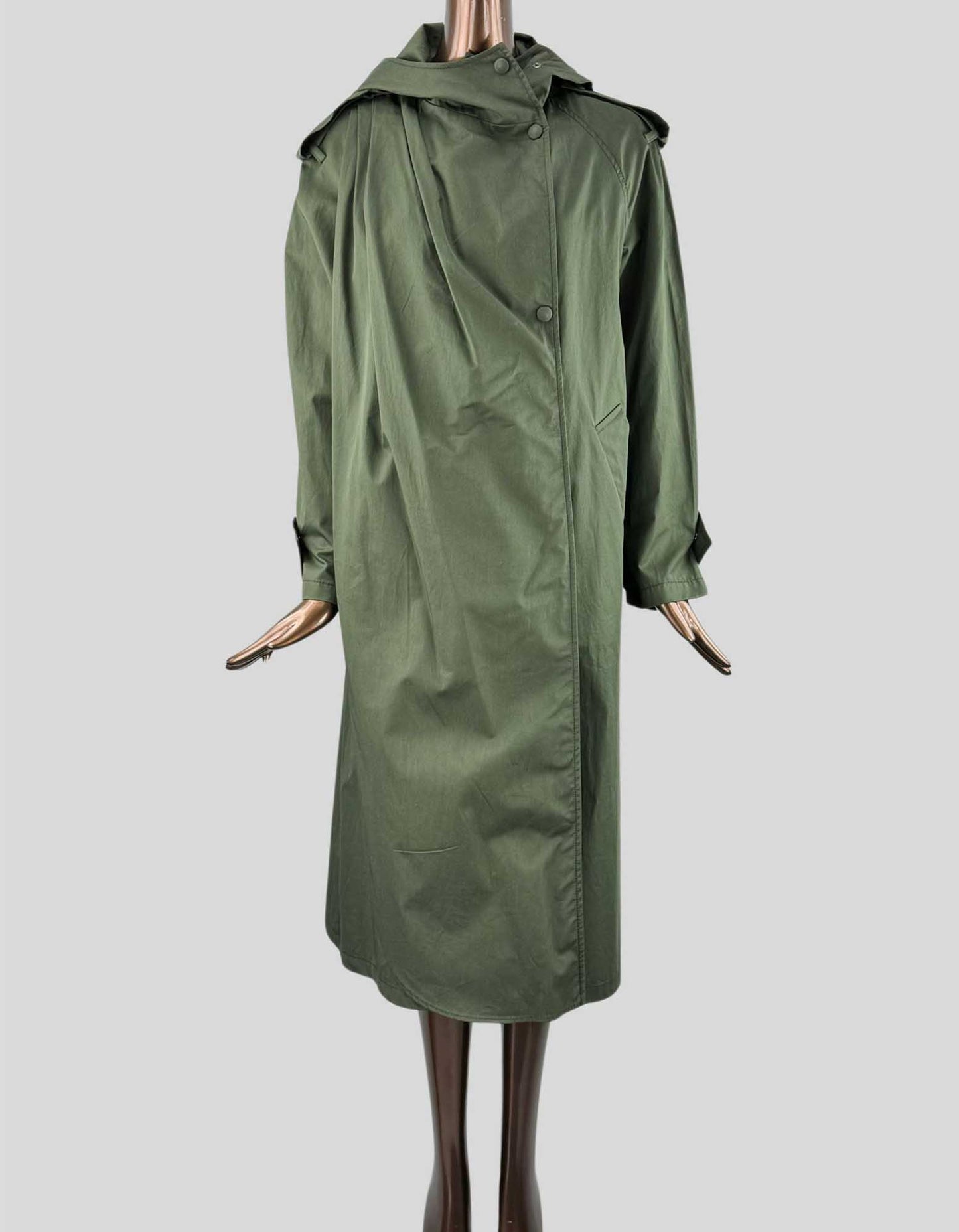 ZARA Army Green Lightweight Trench Coat w Tags Medium