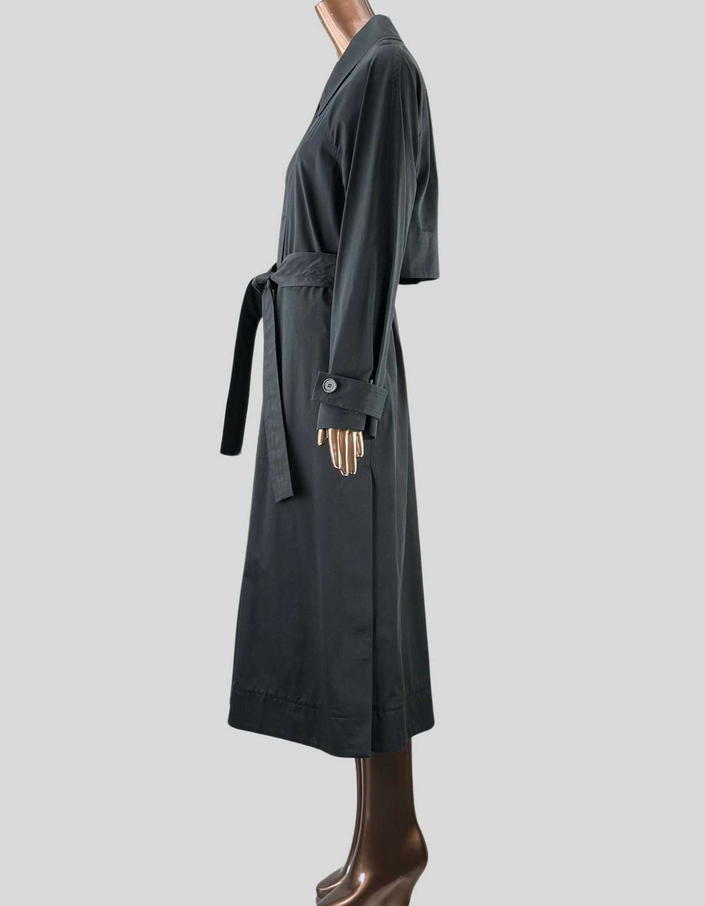 COS Black Trenchcoat with Tie - 6 US