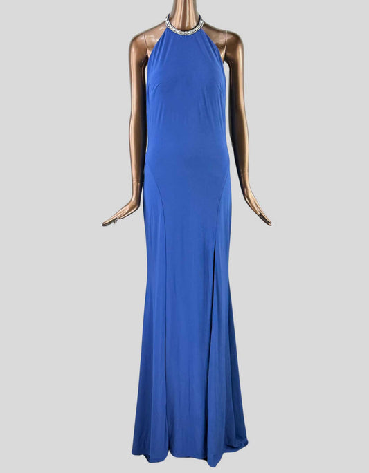 IEENA FOR MAC DUGGAL Halterneck Long Dress