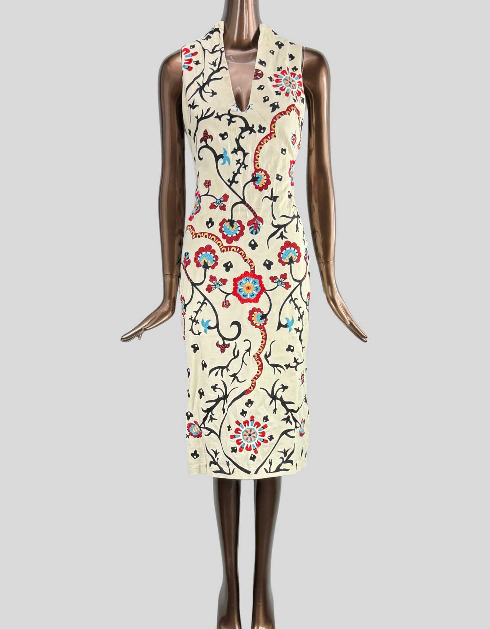 ALICE + OLIVIA Floral embroidered midi dress