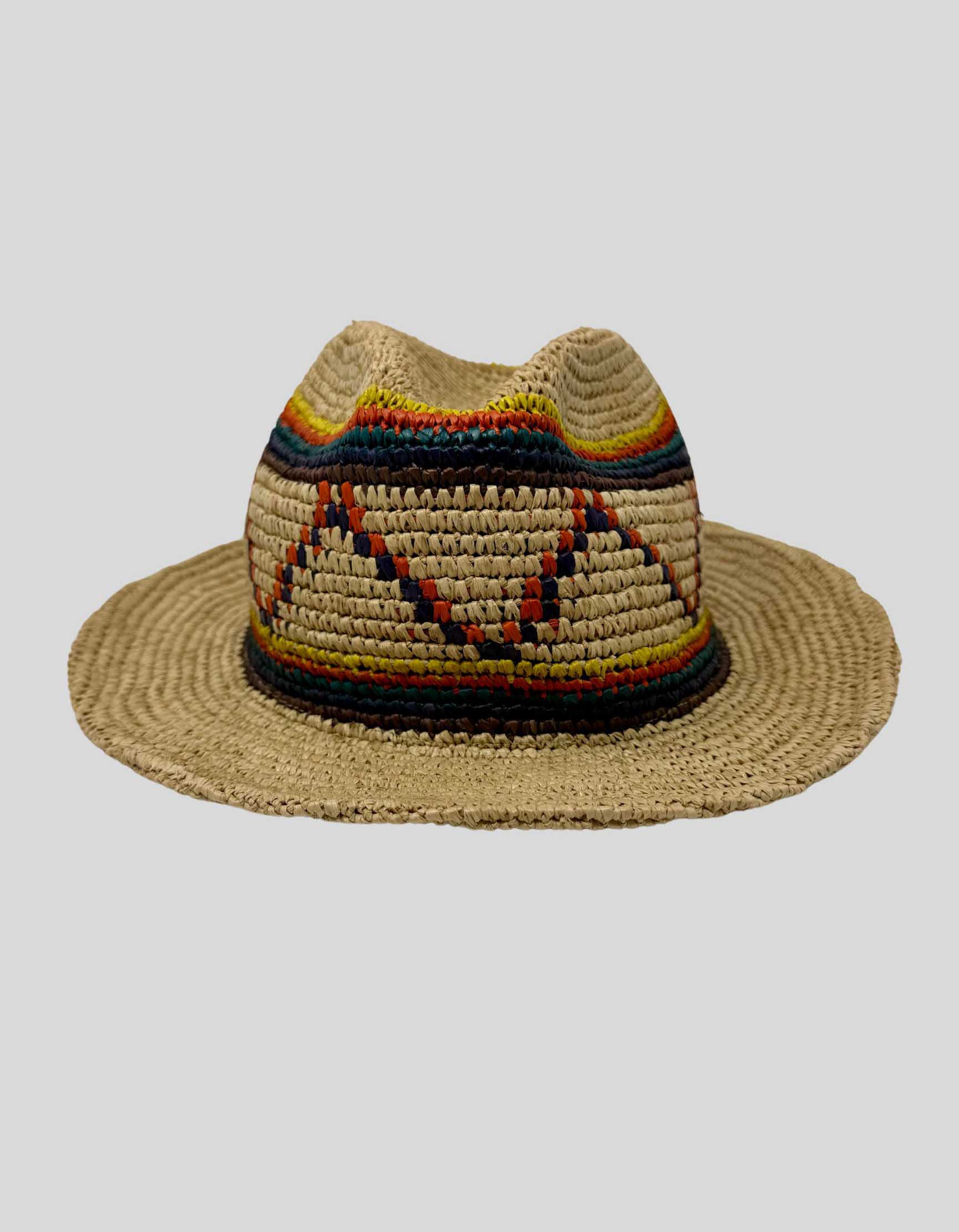 PAUL SMITH Mainline Crotcheted Straw Trilby Hat