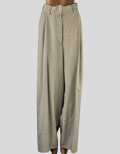 DRIES VAN NOTEN Pleated wool wide-leg pants