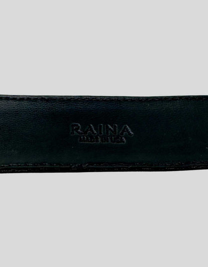 RAINA Viper D-Ring Buckle Leather Belt - Adjustable