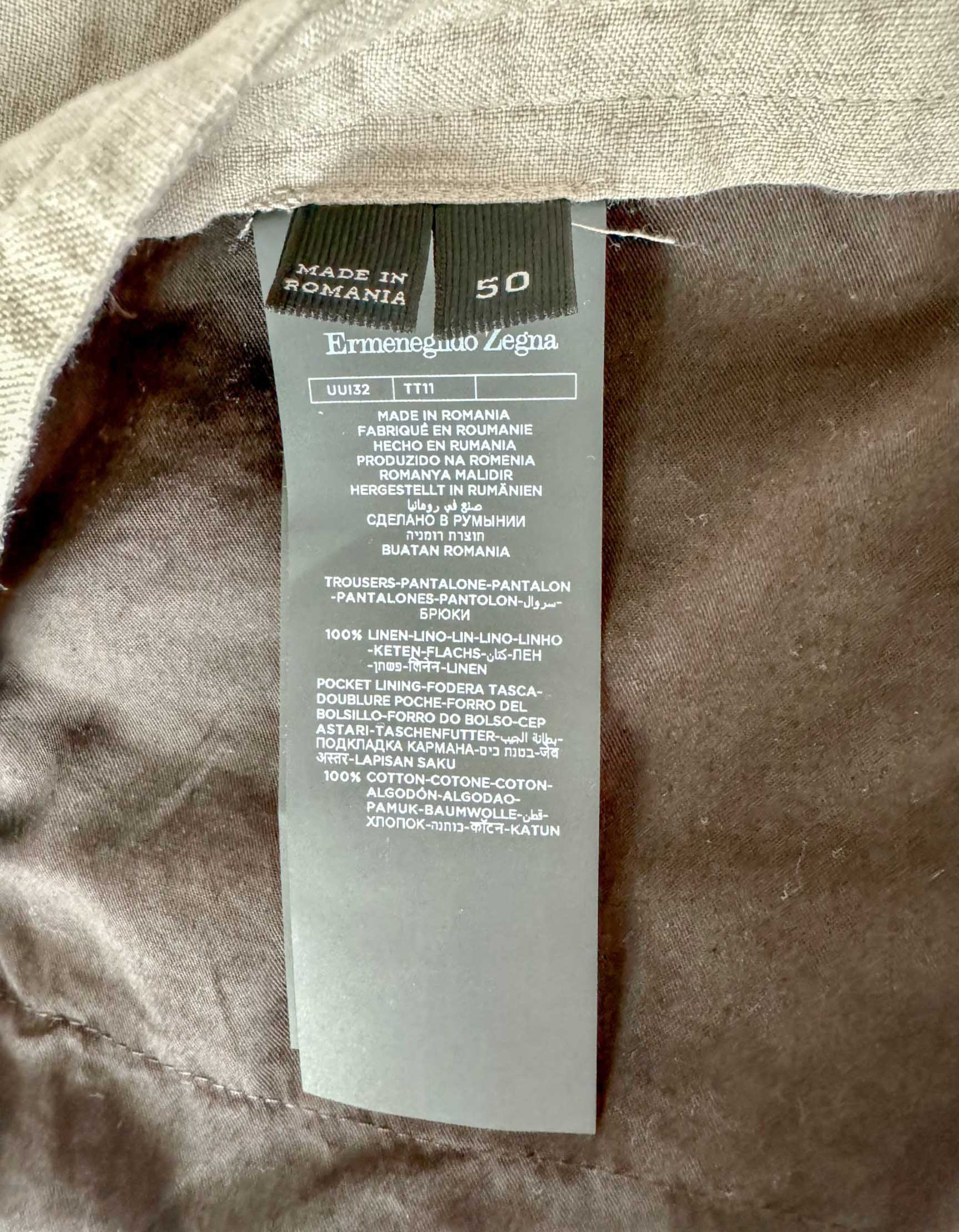 ERMENEGILDO ZEGNA Linen Pants - 50 EU | 34R US – LuxAnthropy