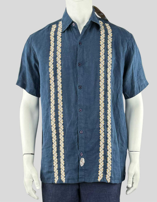  WNW Wayan Button-Up collared shirt with embroidery 
