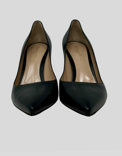 GIANVITO ROSSI Gianvito 85 Vitello Leather Point-Toe Pumps w/ Tags - 39 IT | 9 US