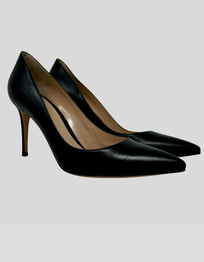 GIANVITO ROSSI Gianvito 85 Vitello Leather Point-Toe Pumps w/ Tags - 39 IT | 9 US
