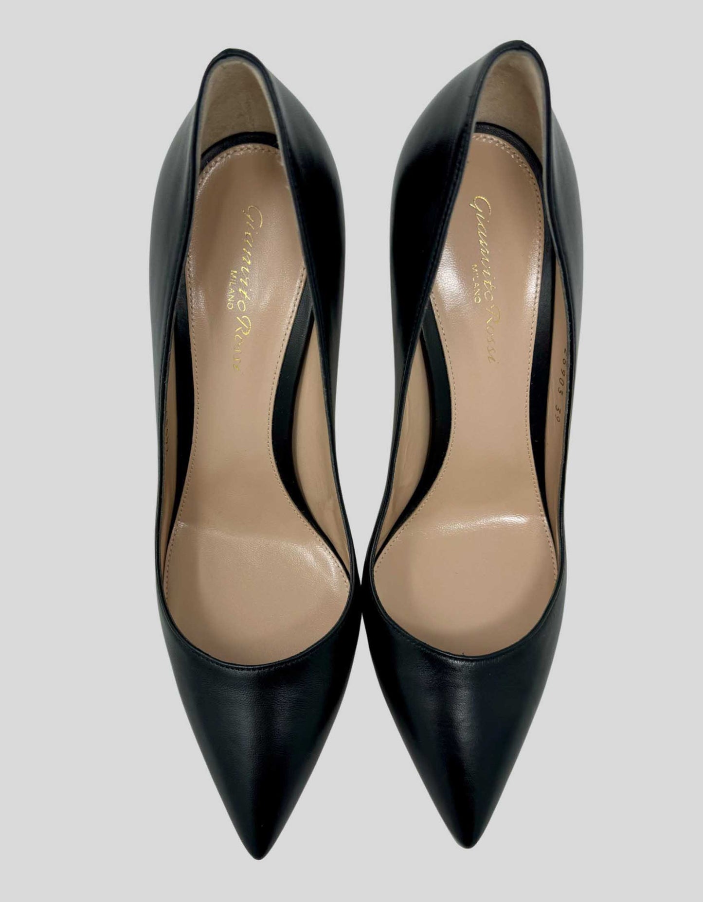 GIANVITO ROSSI Gianvito 85 Vitello Leather Point-Toe Pumps w/ Tags - 39 IT | 9 US