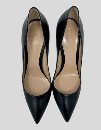 GIANVITO ROSSI Gianvito 85 Vitello Leather Point-Toe Pumps w/ Tags - 39 IT | 9 US