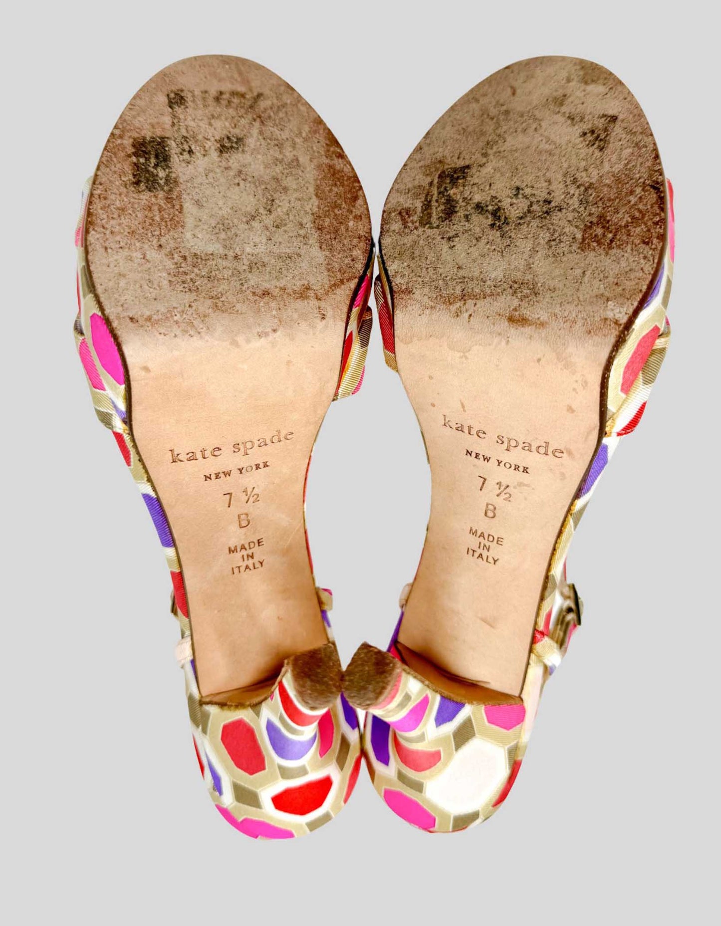 FLORENCE BROADHURST X KATE SPADE Canvas Printed Sandals - 7.5B  US