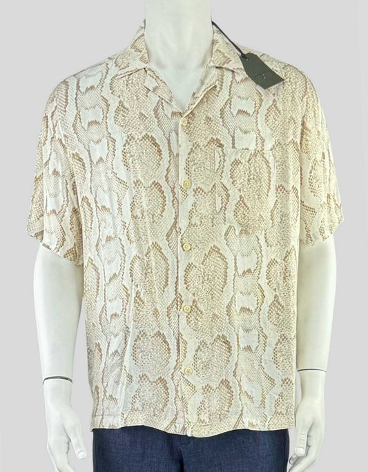 ALLSAINTS Relaxed Fit Button-Down Camp Shirt