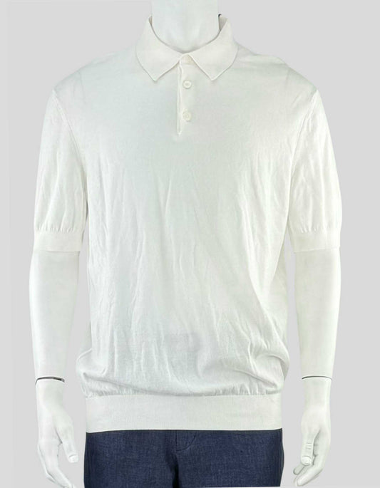 ERMENEGILDO ZEGNA Short-Sleeve Knit Polo Sweater