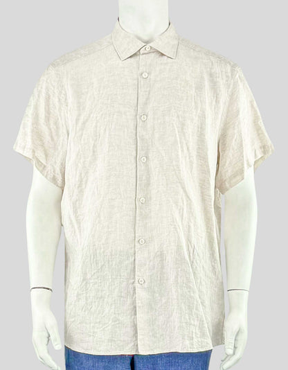ERMENEGILDO ZEGNA Short Sleeve Linen Shirt