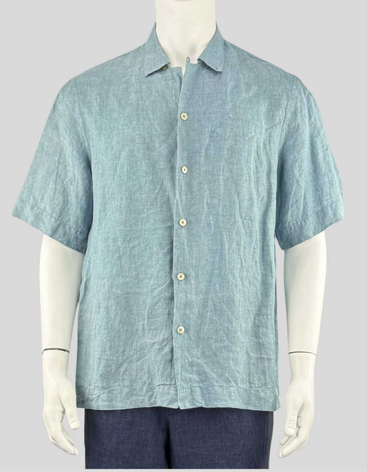 PAUL SMITH short-sleeve linen shirt