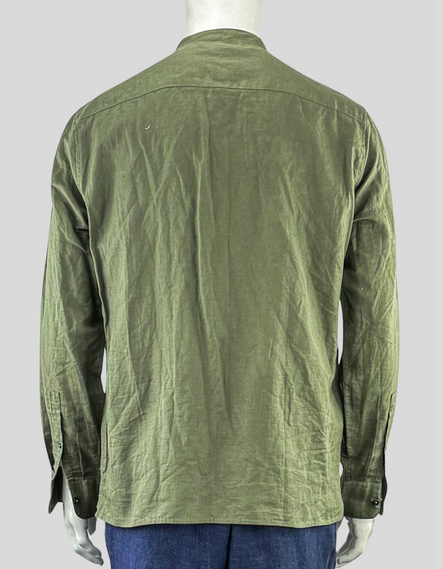 MANGO Linen Mao collar shirt w/ Tags - Medium