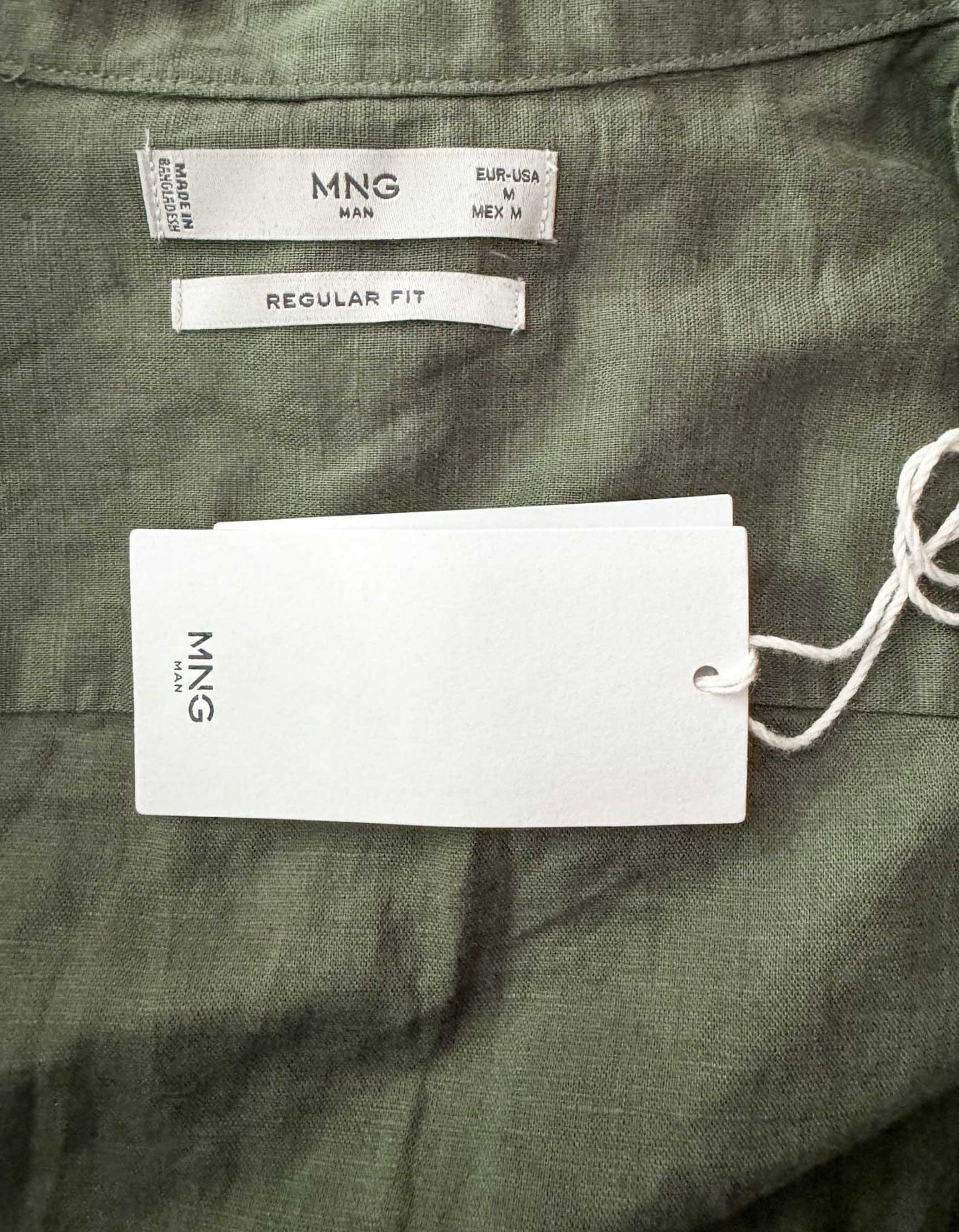 MANGO Linen Mao collar shirt w/ Tags - Medium