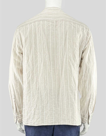 MANGO Linen Mao collar shirt w/ Tags - Medium