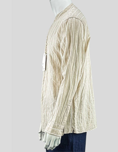 MANGO Linen Mao collar shirt w/ Tags - Medium