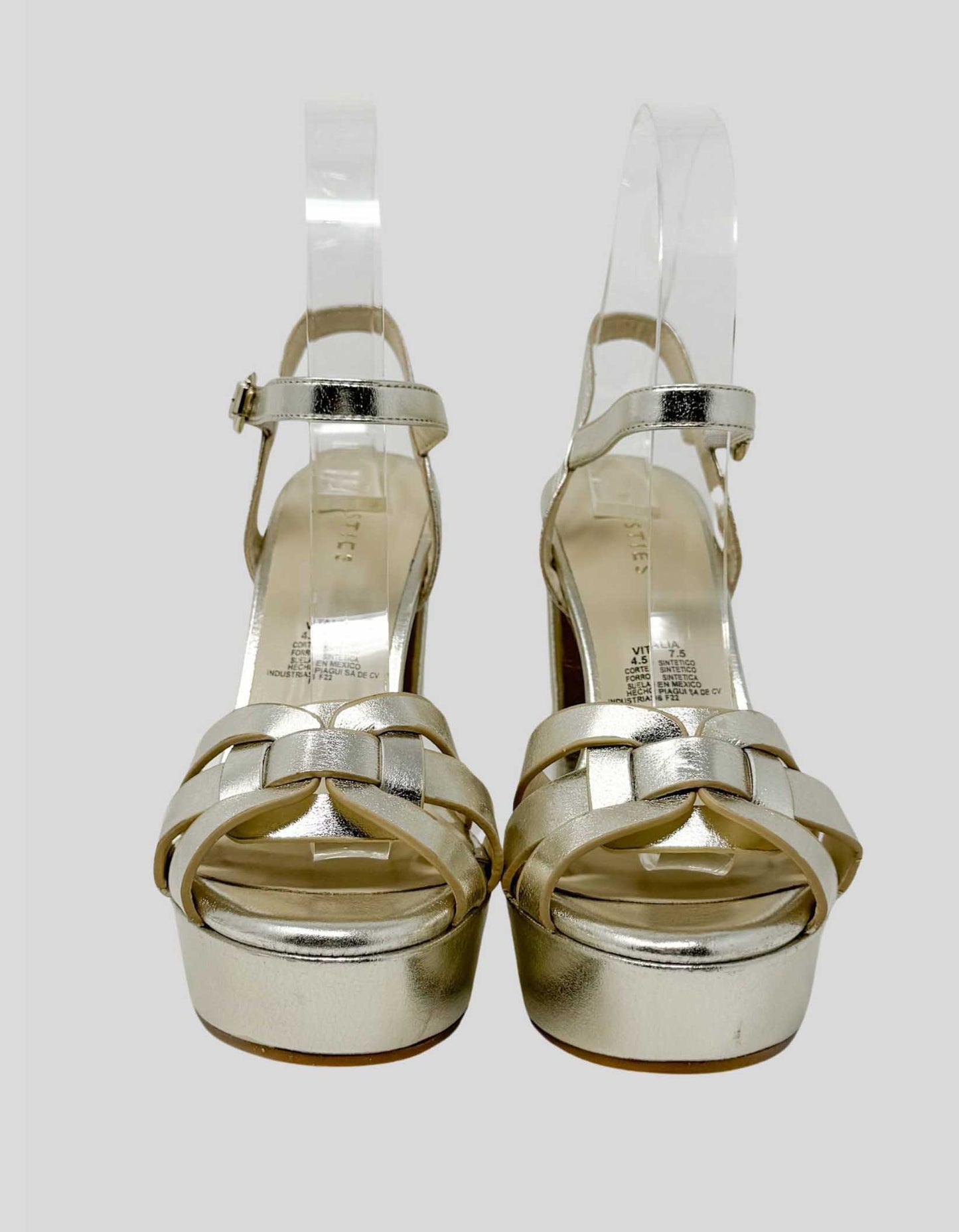 Nine West WESTIES Chunky Metallic Heels - 7.5 US