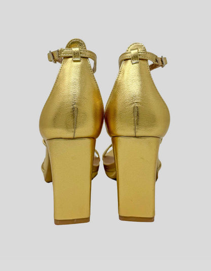 CHINESE LAUNDRY Gold Heels - 7.5 US