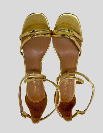 CHINESE LAUNDRY Gold Heels - 7.5 US