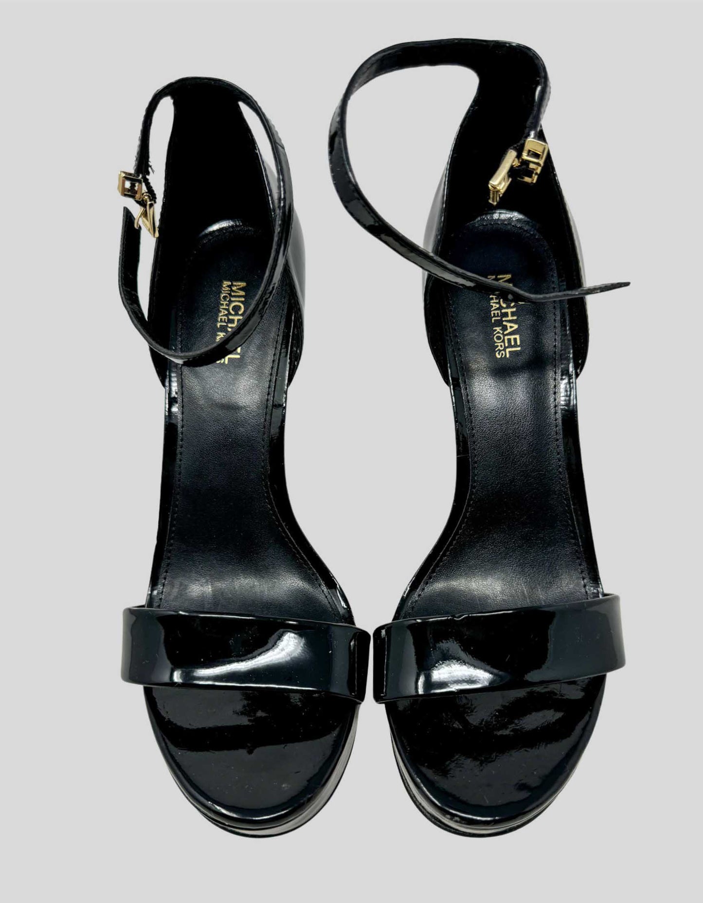 MICHAEL KORS Patent Leather Platform Sandal - 6.5M US