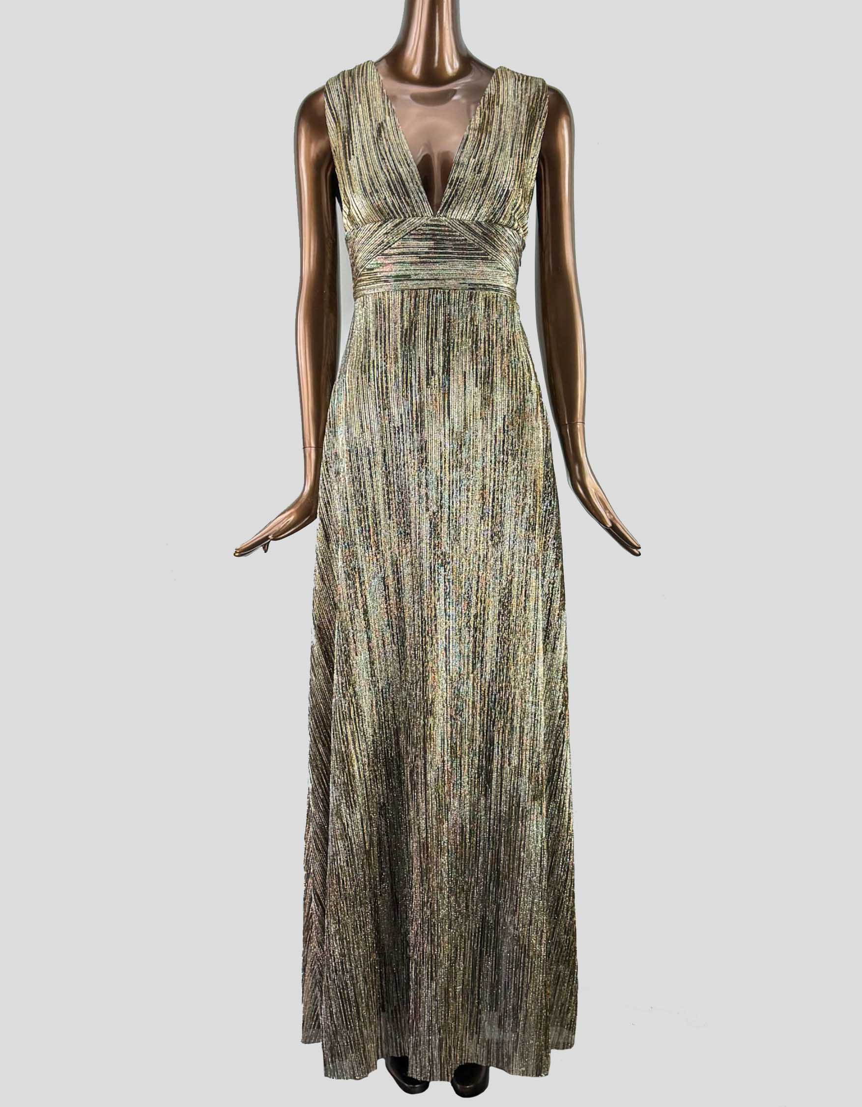 IVONNE Couture Gold Evening Gown - 4 US