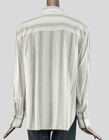 VINCE. Silk-blend twill shirt - Medium