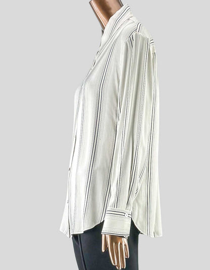 VINCE. Silk-blend twill shirt - Medium