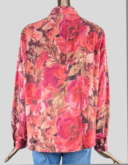 HAVER & BLAIR Floral Print Blouse - Medium