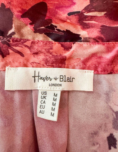 HAVER & BLAIR Floral Print Blouse - Medium