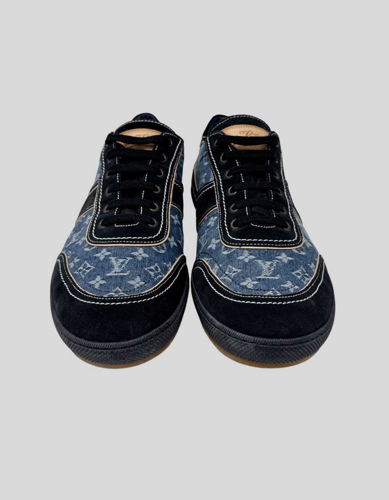 LOUIS VUITTON Denim Printed Sneakers - 10.5 US