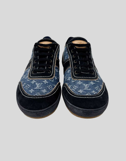 LOUIS VUITTON Denim Printed Sneakers - 10.5 US