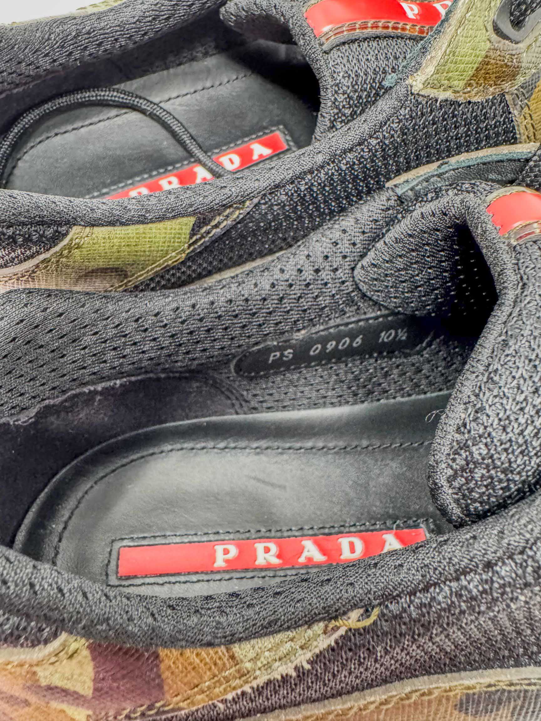Prada Sport Leather Printed Sneakers - 10.5 US – LuxAnthropy Prada Sport Leather Printed Sneakers - 10.5 US – LuxAnthropy
