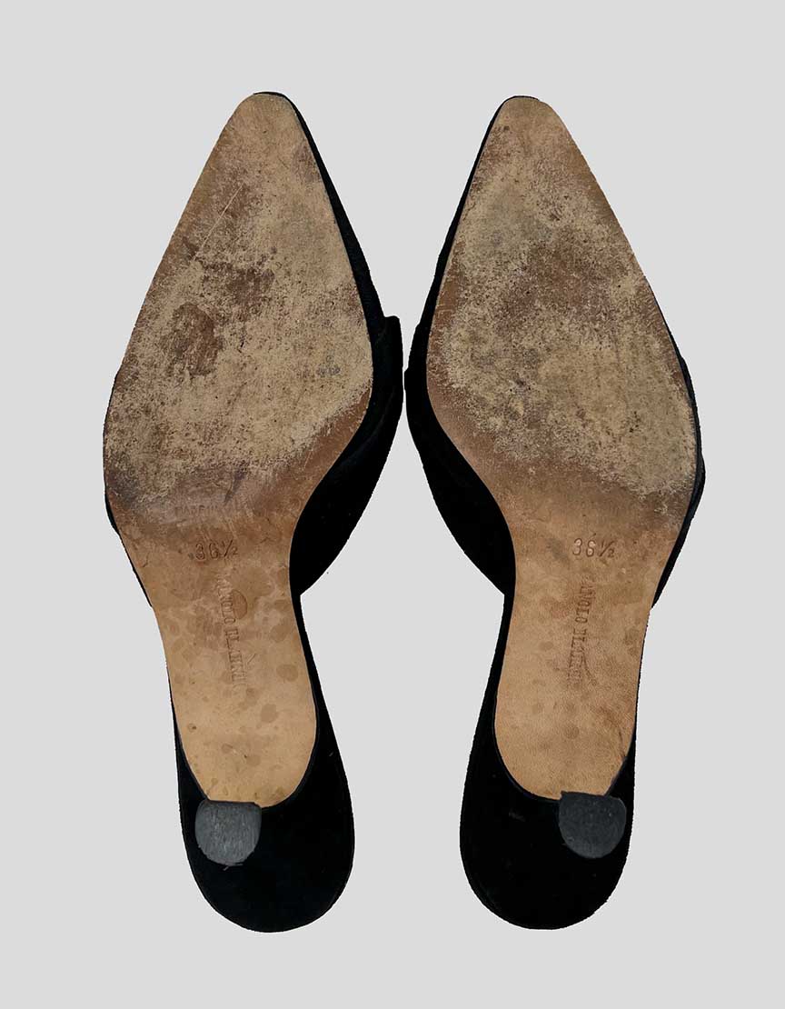 MANOLO BLAHNIK Suede Mules - 36.5 IT | 6.5 US