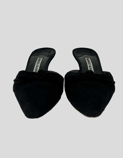 MANOLO BLAHNIK Suede Mules - 36.5 IT | 6.5 US
